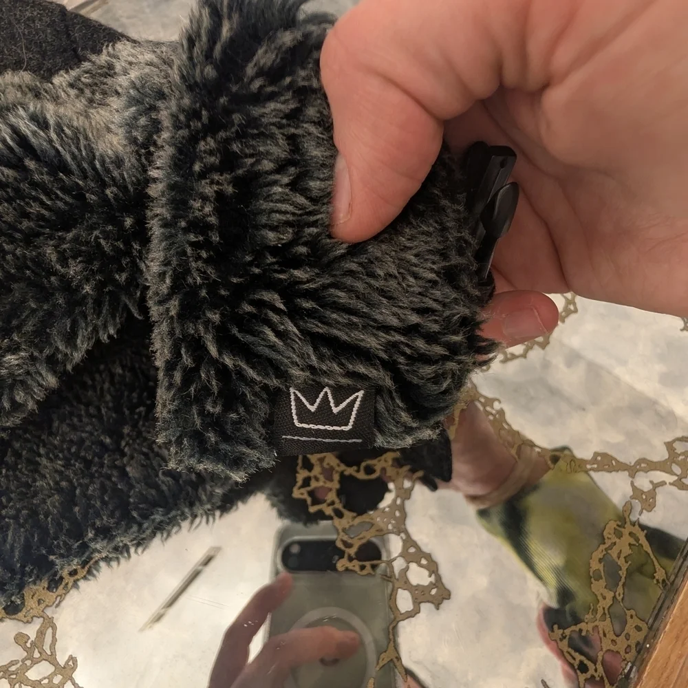 Mens Black Winter Jacket with Fur Lining